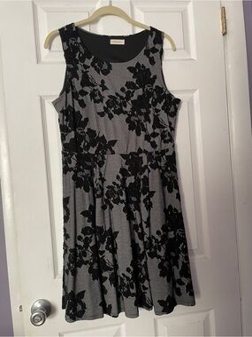 Crescent Black Floral Sleeveless Mini Dress